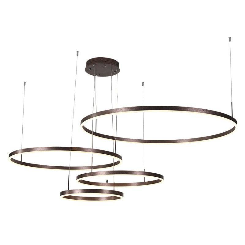 Cafe Brown Crown LED Chandelier